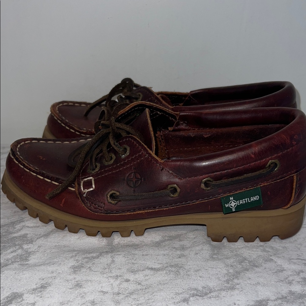 Eastland Dark Brown Leather Women's Moccasins - Picture 4 of 8